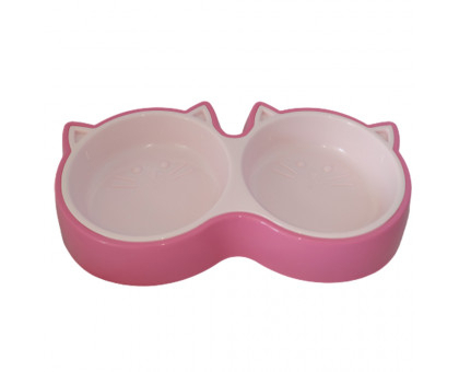 AnimAll Миска подвійна для котів, рожева