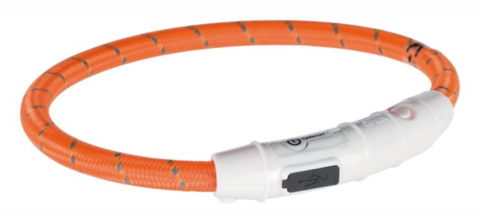 Trixie Світловий нашийник L-XL, помаранчевий