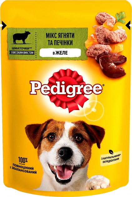 Pedigree з ягням та печінкою в желе