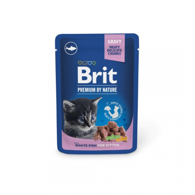 Brit Premium Cat Pouch Вологий корм з білою рибою для кошенят