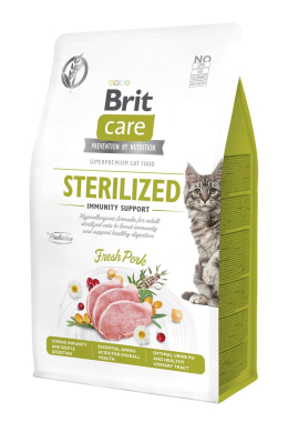 Brit Care Cat GF Sterilized Immunity Support Сухой корм со свининой для стерилизованных кошек