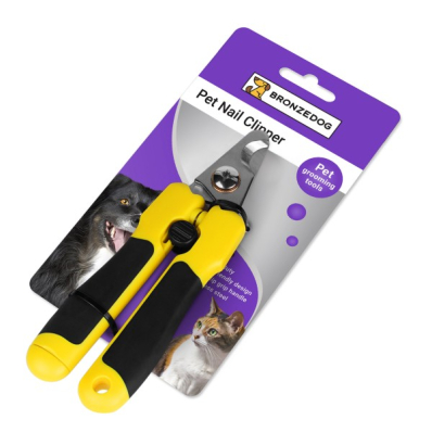 Bronzedog Кігтеріз для собак з прямим лезом і пилочкою