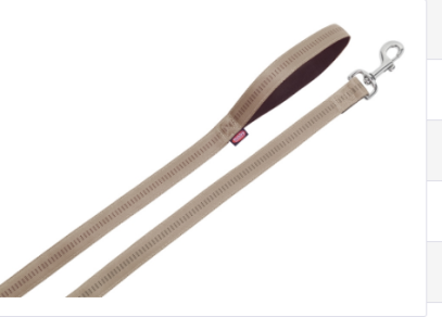 Nobby Soft Grip 120 Leash Нейлоновий повідець з м'якою підкладкою для собак, бежевий