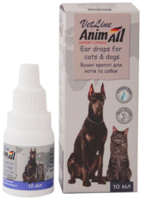 AnimAll VetLine Вушні краплі для котів та собак