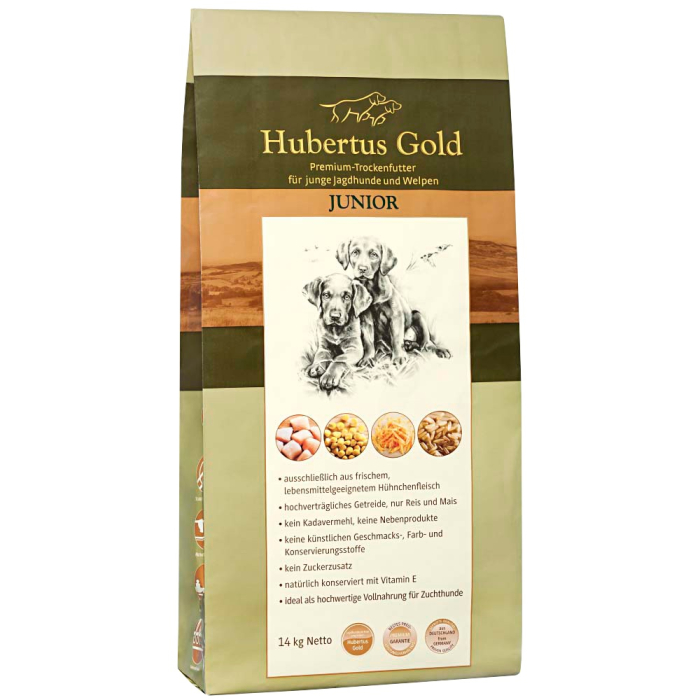 Hubertus Gold Junior - сухий корм з м'ясом птиці для цуценят і юніорів