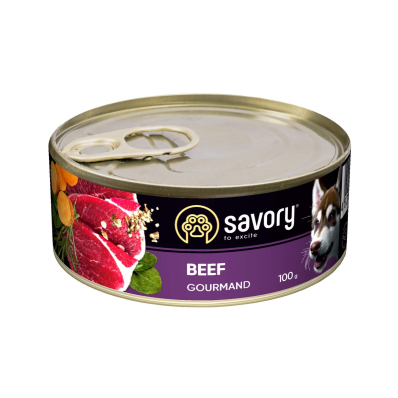 Savory Dog Adult Beef - вологий корм для дорослих собак з яловичиною
