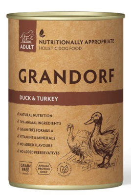Grandorf Duck & Turkey Recipe - вологий корм для собак з качкою та індичкою