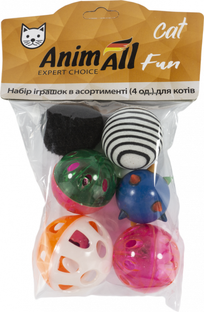 AnimAll Fun Cat Набір іграшок для котів, 6 шт