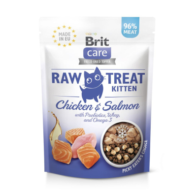 Brit Care Raw Treat Kitten Freeze-dried Ласощі для кошенят з куркою і лососем