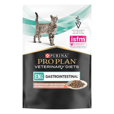 Pro Plan Veterinary Diets EN Gastrointestinal Кусочки в подливке с лососем для кошек