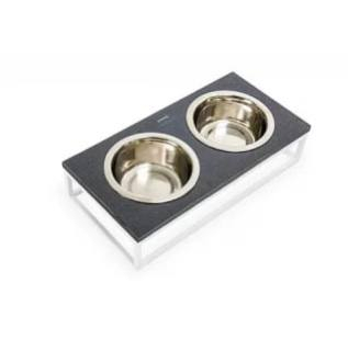 Harley and Cho Lunch Bar Black Stone + White Миски на підставці