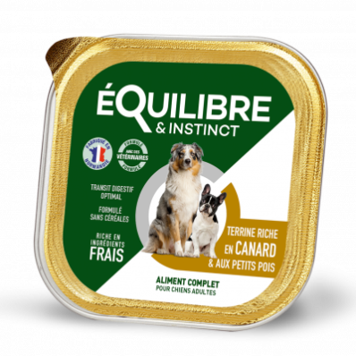 Equilibre & Instinct Паштет для дорослих собак із качкою та зеленим горошком