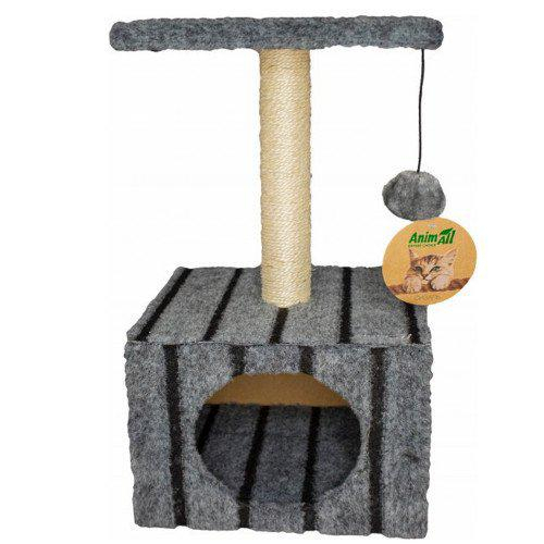 AnimAll Кігтеточка-будиночок, з полицею, сизаль