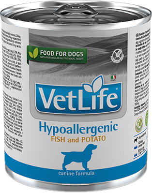 Farmina VetLife Hypoallergenic Fish&Potato Консервований корм-дієта з рибою та картоплею для собак, які страждають на харчову алергію