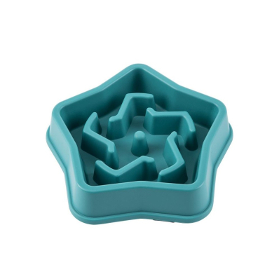 WahoPet slow feeder Миска-лабіринт пластикова зірка, зелений