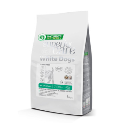 Nature's Protection Superior Care White Dogs Grain Free Insect All Sizes and Life Stages Сухий беззерновий корм із білком комах для собак усіх розмірів з білою шерстю