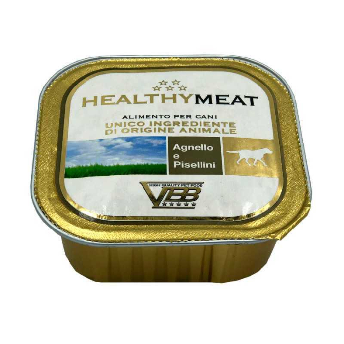 Healthy Meat - консервований корм з ягням та дрібним горохом для собак (паштет)