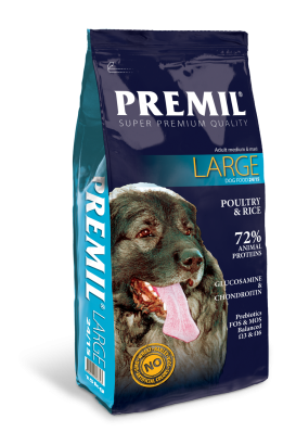 Premil Large Сухий корм для середніх і великих порід з м'ясом птиці та курячою печінкою