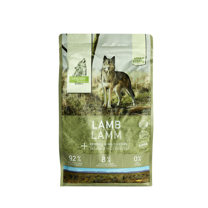 Isegrim Steppe Adult Lamb with Berries - сухий корм ягня з ягодами та дикорослими травами для собак