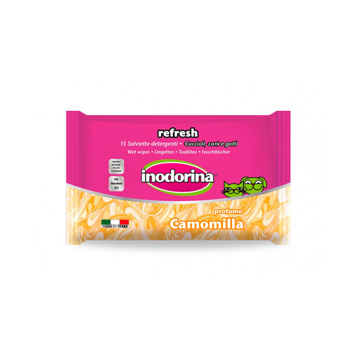 Inodorina Refresh Camomilla Серветки для догляду за вухами та очима з ароматом ромашки