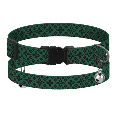 Barksi Urban Нейлоновий нашийник для котів, зелена вишиванка