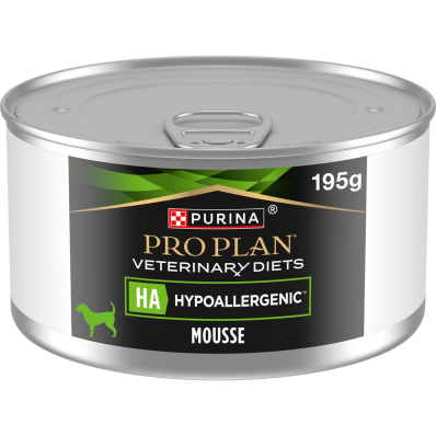 Pro Plan Veterinary Diets HA Hypoallergenic Вологий дієтичний корм для дорослих собак та цуценят для зниження ознак інгредієнтної та нутрієнтної непереносимості, мус