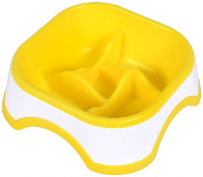 AnimAll Миска для собак для повільного годування, жовта