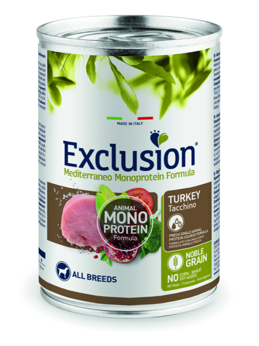 Exclusion Noble Grain Adult Turkey All Breeds - консервований корм з індичкою для дорослих собак всіх порід