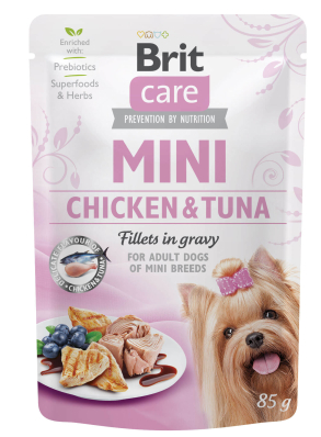 Brit Care Mini Сhicken and Tuna - вологий корм для собак малих порід з куркою і тунцем