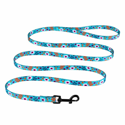 Bronzedog Urban Нейлоновий повідець для котів "Квіти", ментоловий