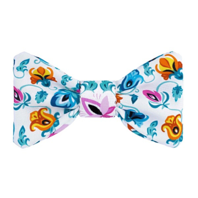 Bronzedog Urban Folk Метелик на нашийник "Квіти", білий