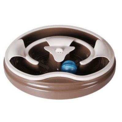 AnimAll CrazZzy Іграшка для кота, трек з музичним м'ячем, коричнева