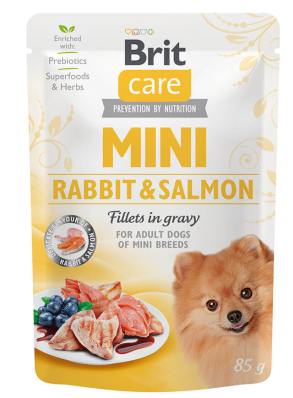 Brit Care Mini Rabbit and Salmon - вологий корм для собак малих порід з кроликом і лососем