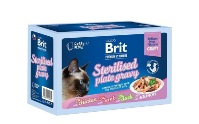 Brit Premium Delicate Fillets in Gravy Family Plate Sterilised Набір вологого корму для стерилізованих котів «Сімейна тарілка»