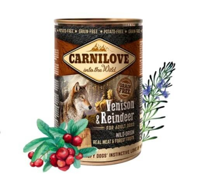 Carnilove Venison & Reindeer - беззерновий вологий корм для собак порід всіх розмірів