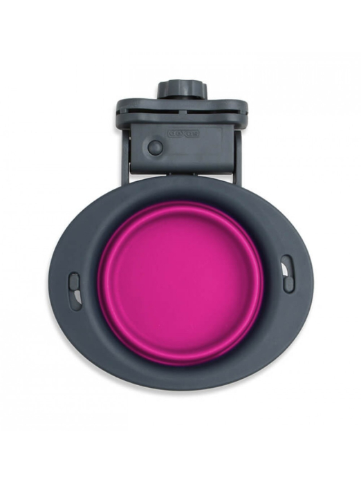 Dexas Collapsible Kennel Bowl - Миска складна з кріпленням на клітку для собак та котів, 240 мл, рожева