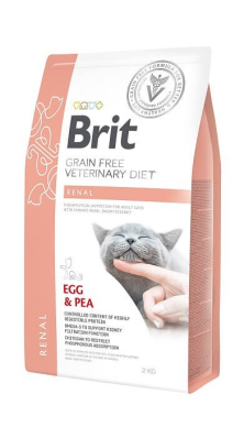 Brit GF Veterinary Diets Cat Renal - сухой корм для кошек при заболеваниях почек, с яйцом и горохом