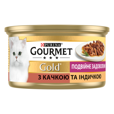 Gourmet Gold Подвійне задоволення шматочки в підливі з качкою та індичкою