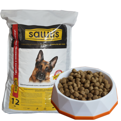 Salutis Повнораціонний корм для дорослих собак з яловичиною