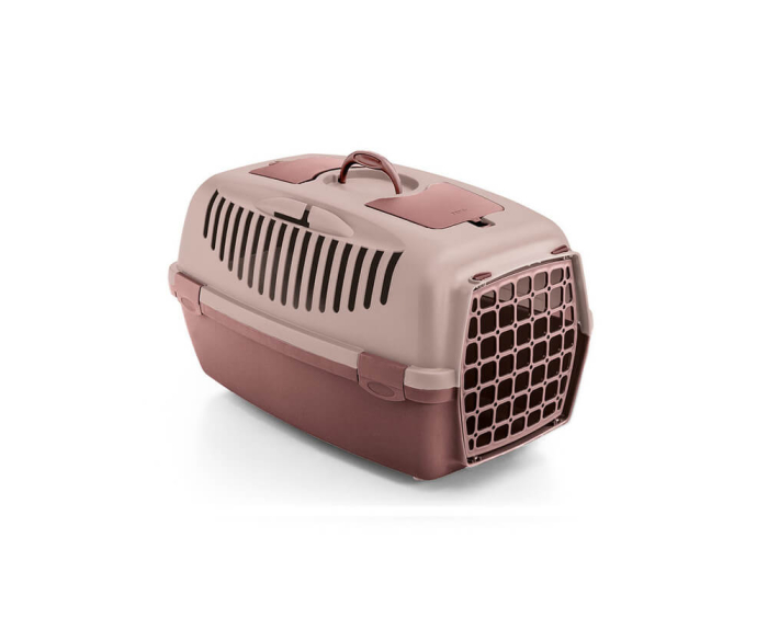 Stefanplast Gulliver 2 Переноска з пластиковими дверцятами для котів і собак, рожева