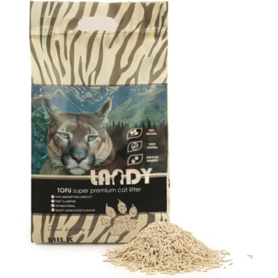 LANDY - натуральний соєвий наповнювач для котячого туалету з молочним ароматом