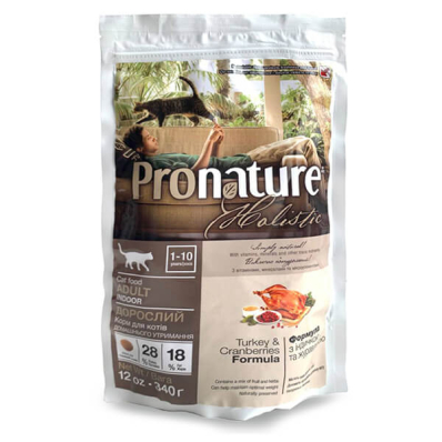 Pronature Holistic Cat Turkey & Cranberries Сухой корм с индейкой для кошек