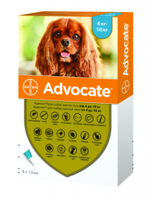 Elanco Адвокат - краплі від зовнішніх і внутрішніх паразитів для собак (4-10 кг)