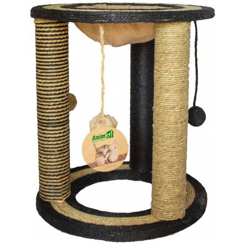 AnimAll Кігтеточка-лежанка, сизаль, кругла