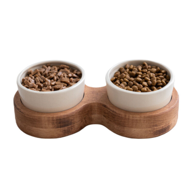 Pet Joy Brown Beige Миски керамічні на підставці