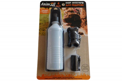 AnimAll Набір для прогулянок, чорний