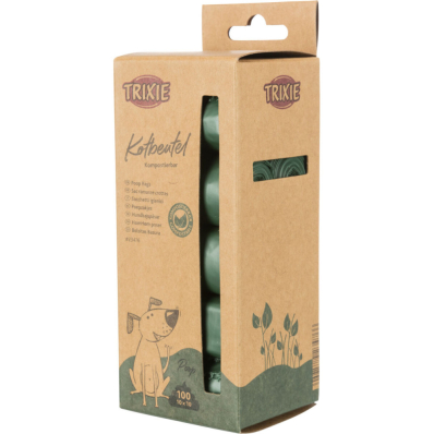 Trixie Пакети для фекалій собак біорозкладні, зелені