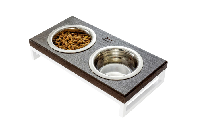 Harley and Cho Lunch Bar Brown Stone + White Миски на підставці