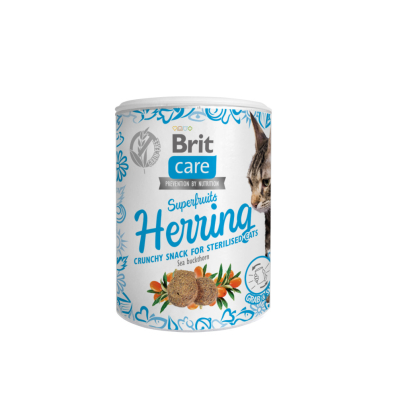 Brit Care Cat Snack Superfruits Herring Ласощі для котів, оселедець