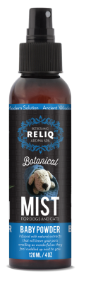 RELIQ Botanical Mist - спрей з ароматом дитячої присипки для собак і котів